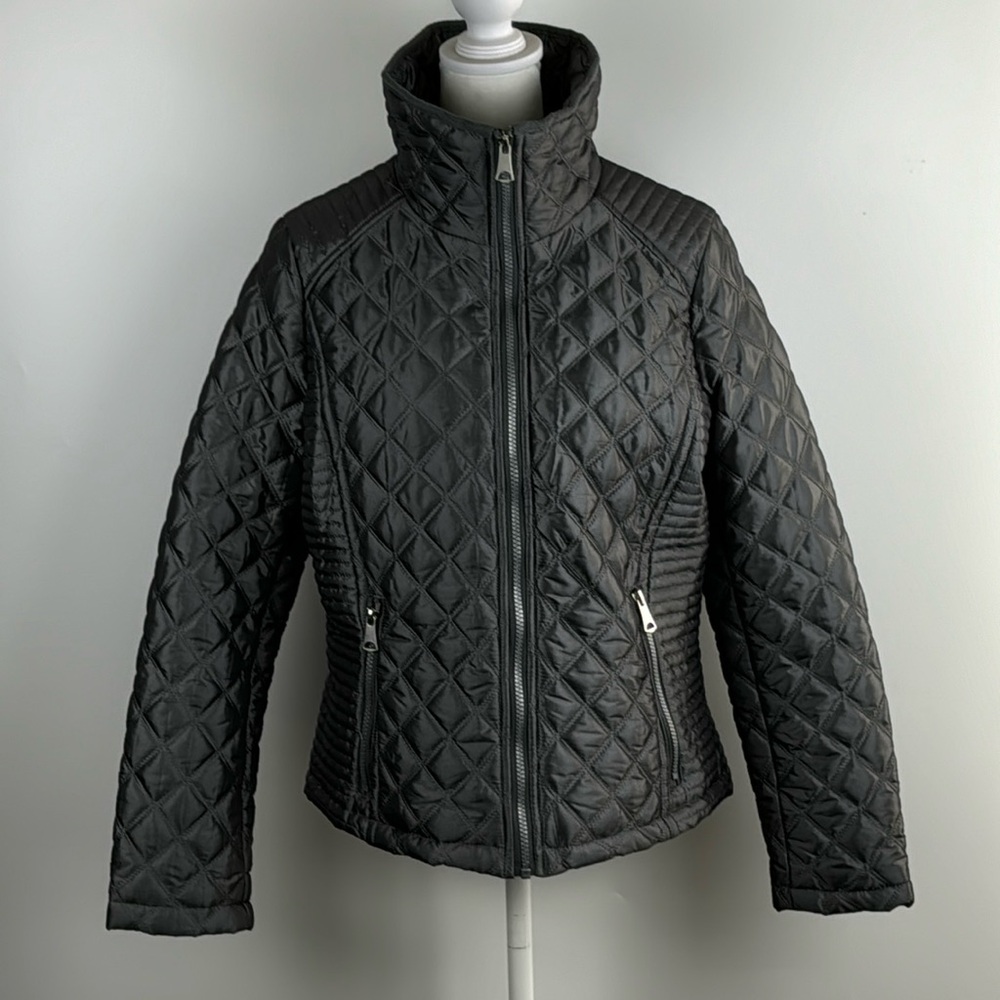 MARC NEW YORK™️ Women's Size M Lightweight Gray Quilted Puffer Full-zip Jacket